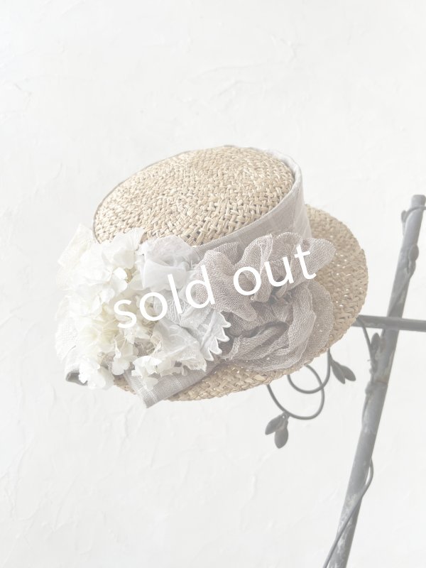 画像3: pollenbienco／アンティークレースの帽子・F (3)