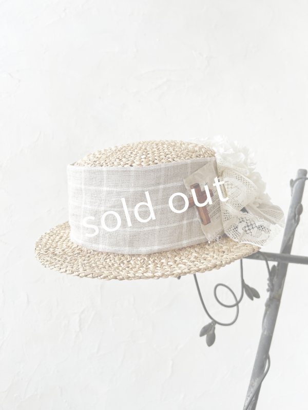 画像4: pollenbienco／アンティークレースの帽子・F (4)