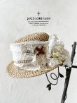 画像2: pollenbienco／アンティークレースの帽子・G (2)