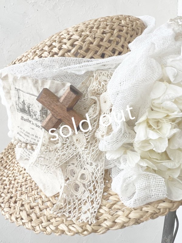 画像7: pollenbienco／アンティークレースの帽子・G (7)