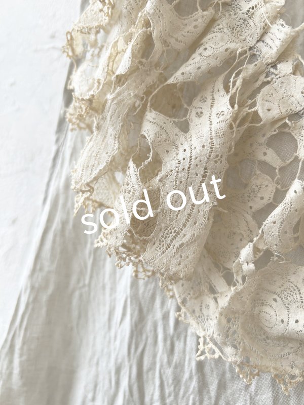 画像10: pollenbienco/アンティークレースのギャザージレ (10)