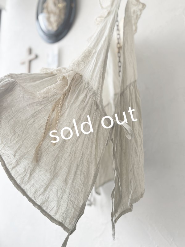 画像9: pollenbienco/アンティークレースのギャザージレ (9)