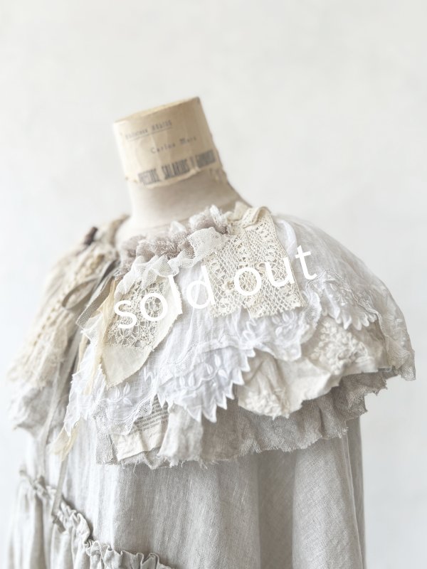 画像6: pollenbienco／アンティークレースのティペット・B (6)