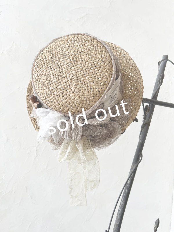 画像6: pollenbienco／アンティークレースの帽子・H (6)