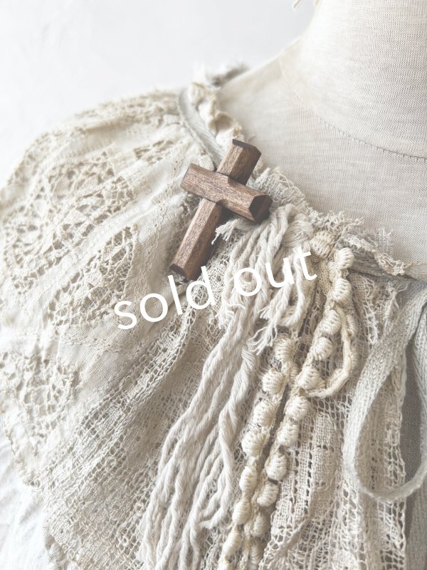 画像5: pollenbienco／アンティークレースのティペット・B (5)