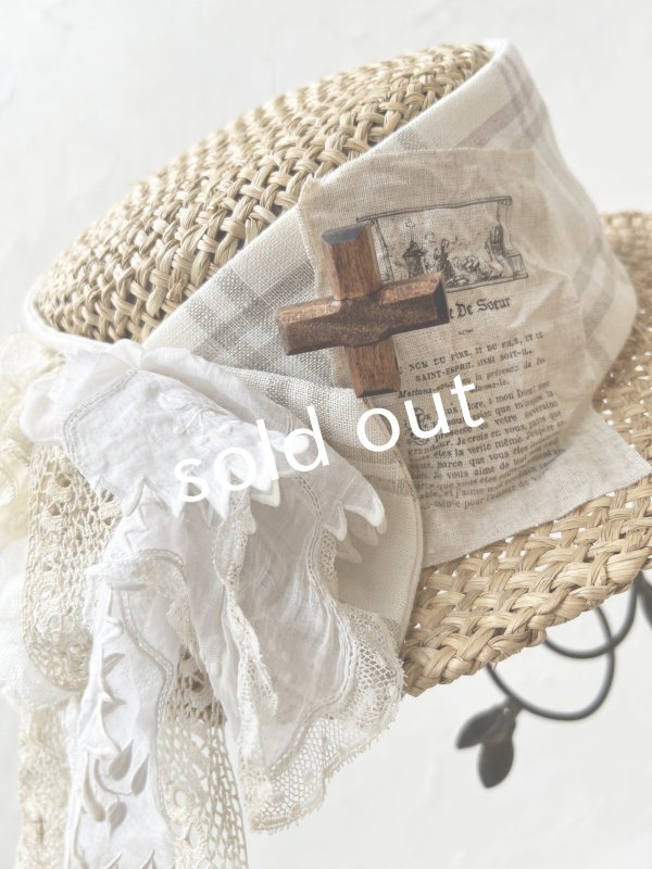 画像2: pollenbienco／アンティークレースの帽子・I (2)