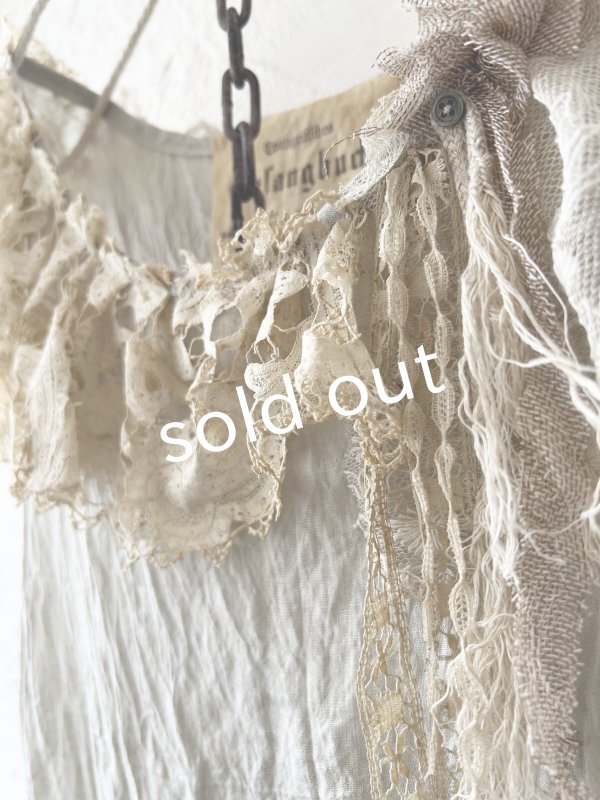 画像6: pollenbienco/アンティークレースのギャザージレ (6)