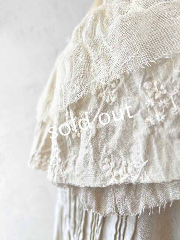 画像9: pollenbienco／アンティークレースのティペット・B (9)