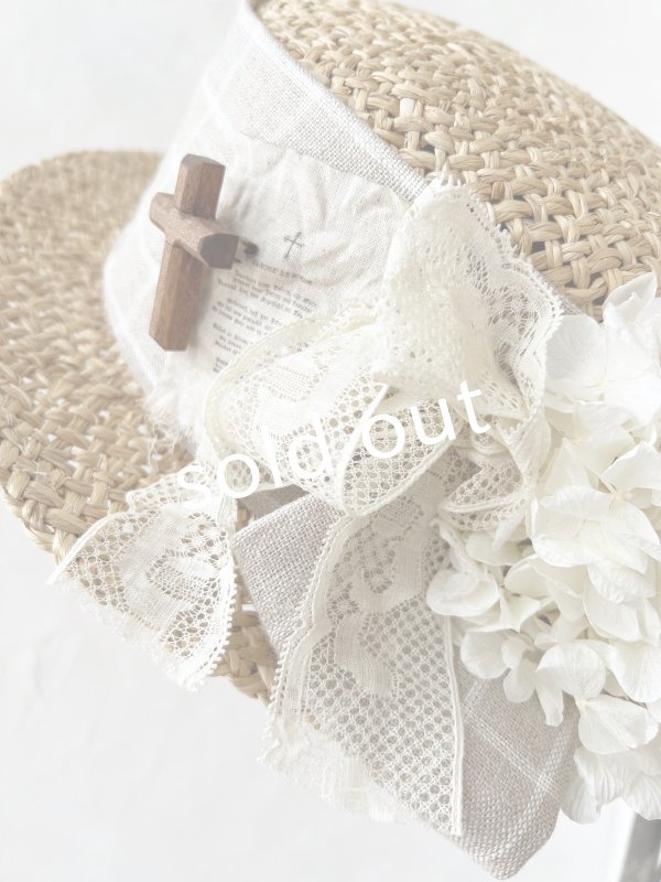 画像7: pollenbienco／アンティークレースの帽子・F (7)