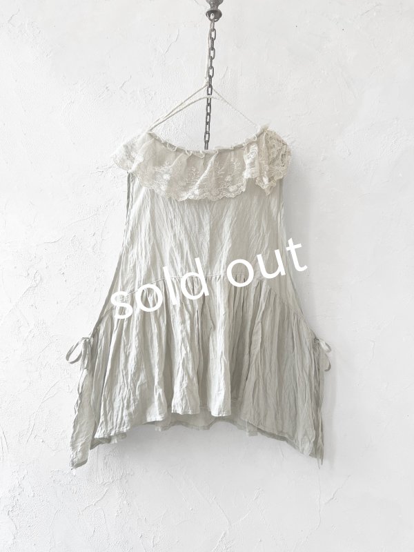 画像11: pollenbienco/アンティークレースのギャザージレ (11)