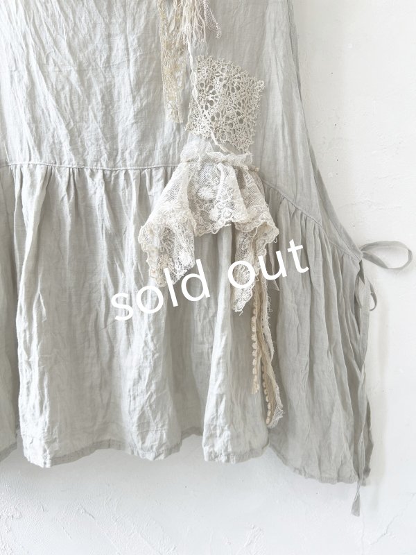 画像3: pollenbienco/アンティークレースのギャザージレ (3)