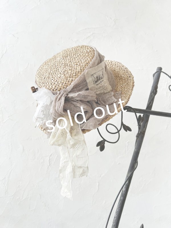 画像3: pollenbienco／アンティークレースの帽子・H (3)