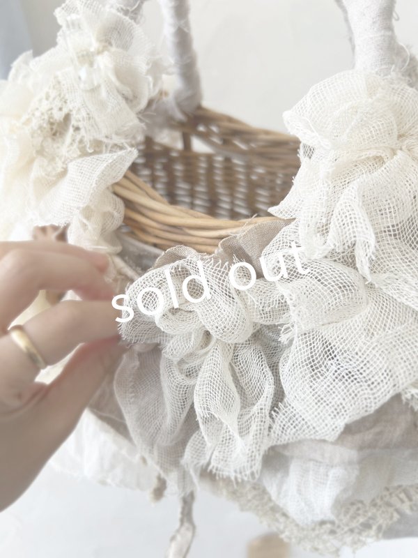 画像7: pollenbienco／アンティークレースと十字架のバスケット・D (7)