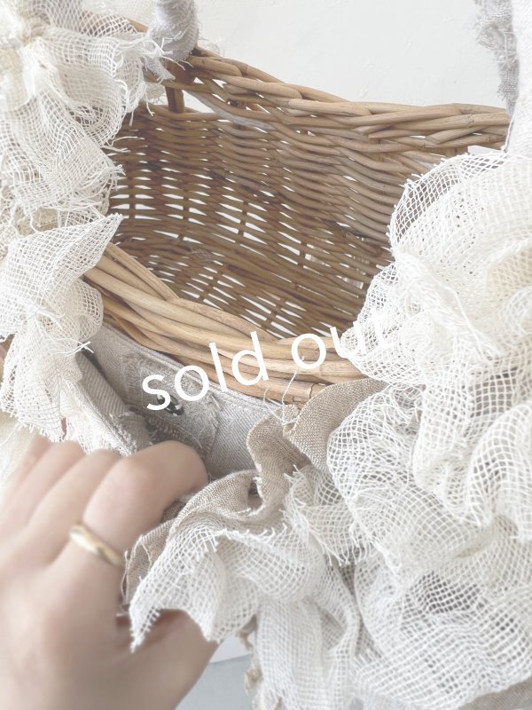 画像8: pollenbienco／アンティークレースと十字架のバスケット・D (8)