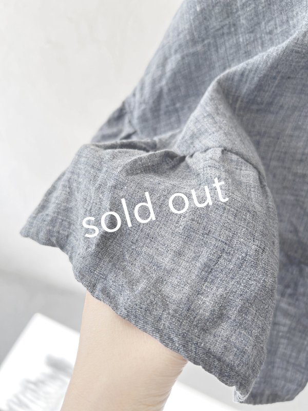 画像6: Avenue／フリルギャザーポンチョ・デニムブルー (6)