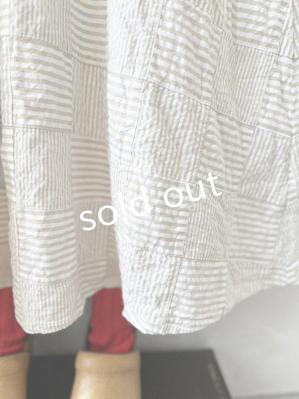 画像7: MARCHE' DE SOEUR／Ａラインフードワンピース・パッチワーク (7)