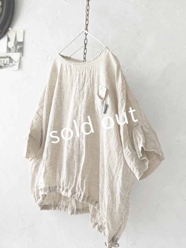 画像2: MARCHE' DE SOEUR／裾リボンプルオーバー・杢生成り (2)