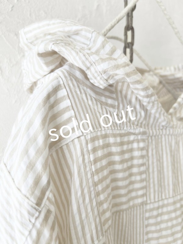 画像10: MARCHE' DE SOEUR／Ａラインフードワンピース・パッチワーク (10)