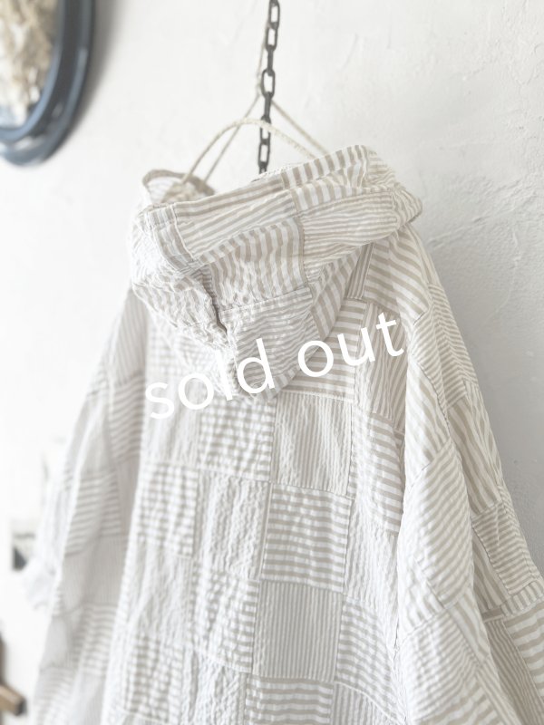 画像12: MARCHE' DE SOEUR／Ａラインフードワンピース・パッチワーク (12)