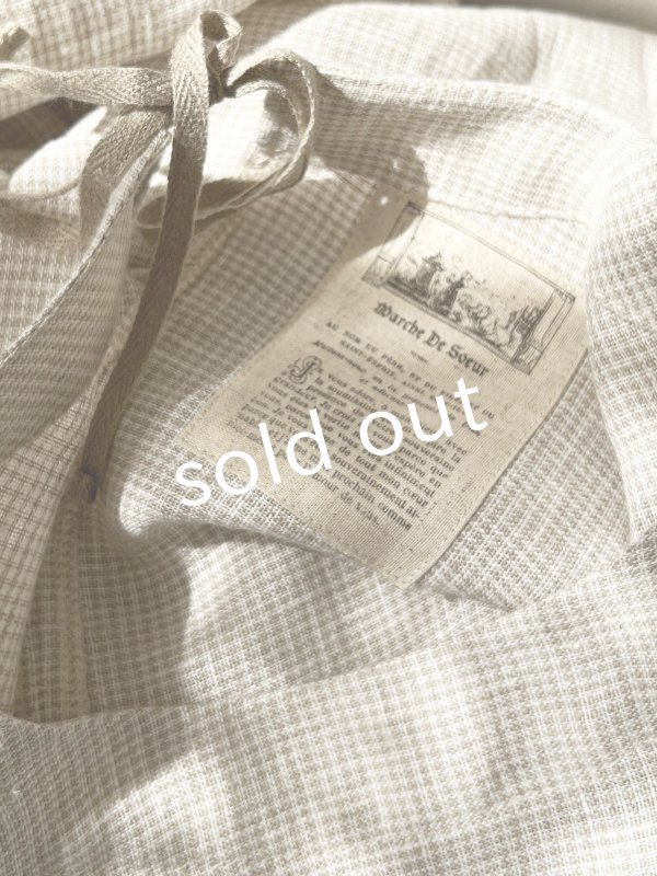 画像11: MARCHE' DE SOEUR／ギャザーワンピース・赤耳ミリチェック (11)