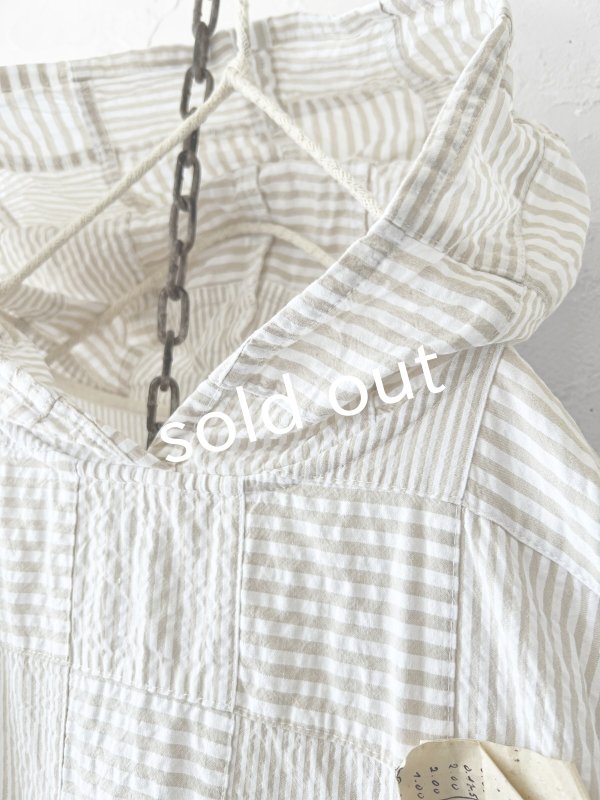 画像5: MARCHE' DE SOEUR／Ａラインフードワンピース・パッチワーク (5)