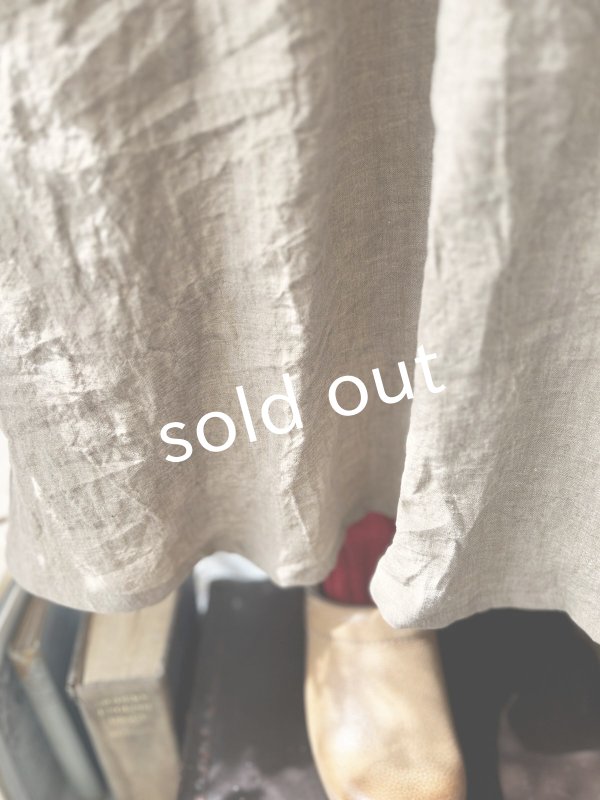 画像8: MARCHE' DE SOEUR／Ａラインフードワンピース・ベージュシャンブレー (8)