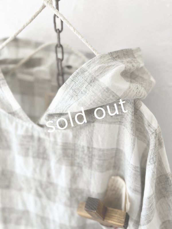 画像4: MARCHE' DE SOEUR／Ａラインフードワンピース・チェック (4)