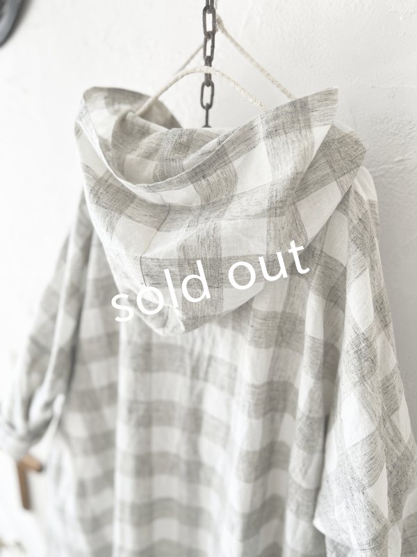 画像10: MARCHE' DE SOEUR／Ａラインフードワンピース・チェック (10)