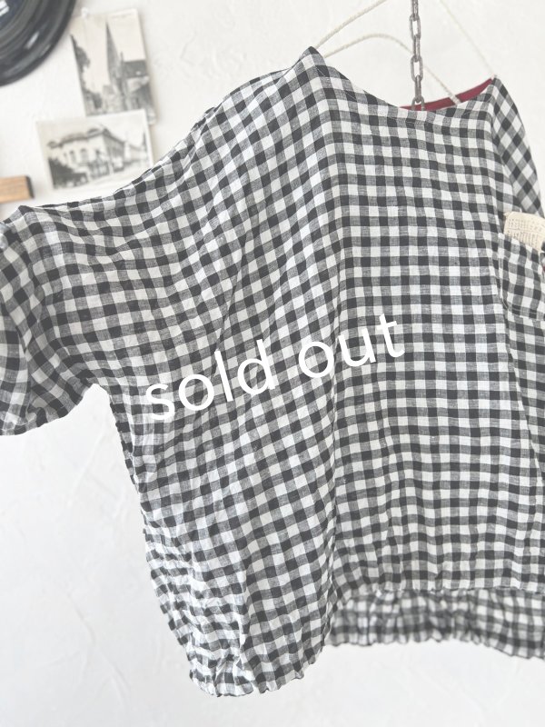 画像9: MARCHE' DE SOEUR／裾リボンプルオーバー・ギンガム (9)
