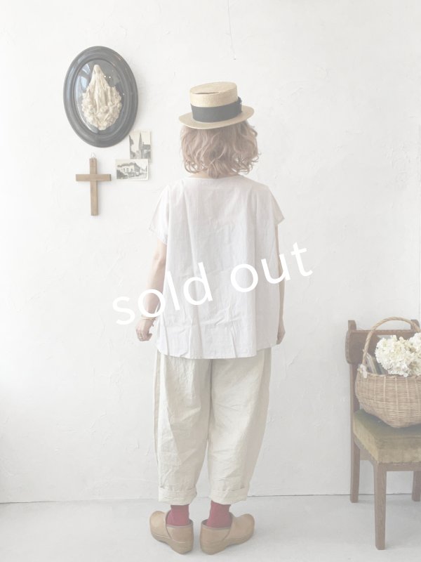 画像11: seasew.／501 キャンバス後切替コクーンパンツ・生成り (11)