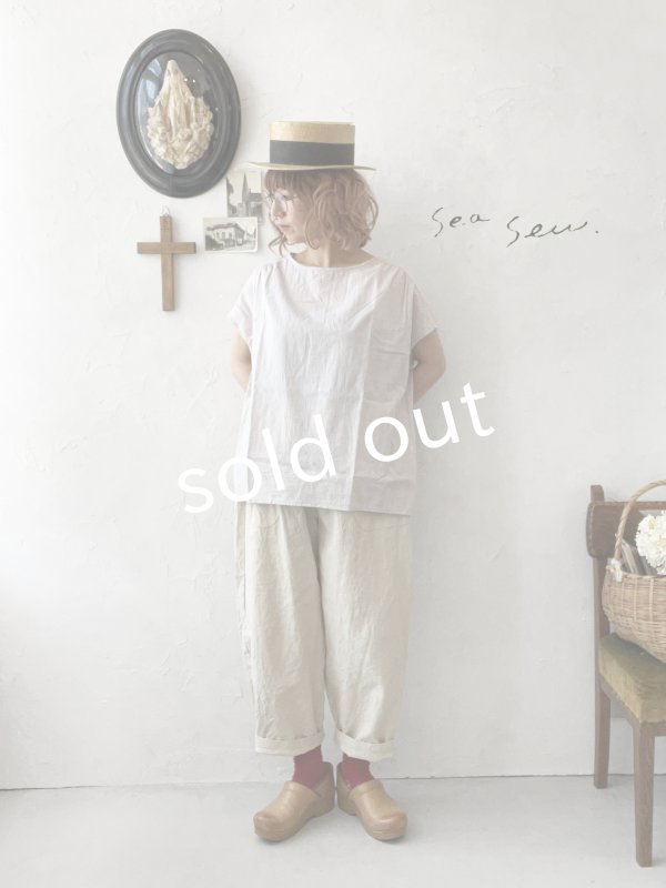 画像9: seasew.／501 キャンバス後切替コクーンパンツ・生成り (9)