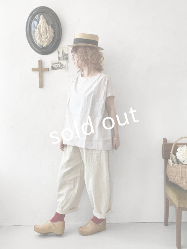 画像10: seasew.／501 キャンバス後切替コクーンパンツ・生成り (10)