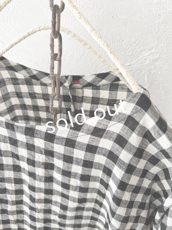 画像2: MARCHE' DE SOEUR／ワイドチュニック・ギンガム (2)