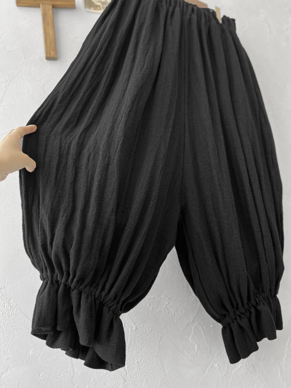 画像9: MARCHE' DE SOEUR／ミュゲットパンツ・黒 (9)