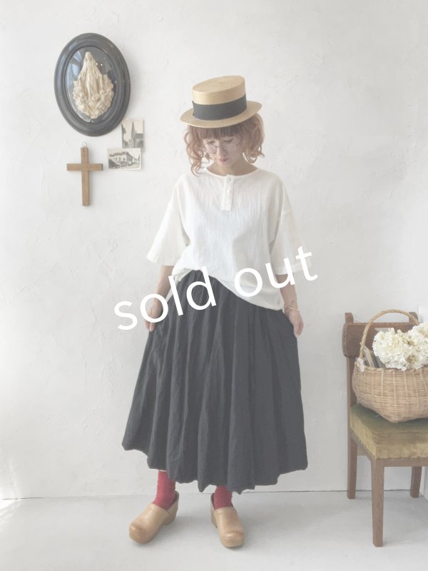 画像9: MARCHE' DE SOEUR／二枚仕立てのスカート・黒 (9)