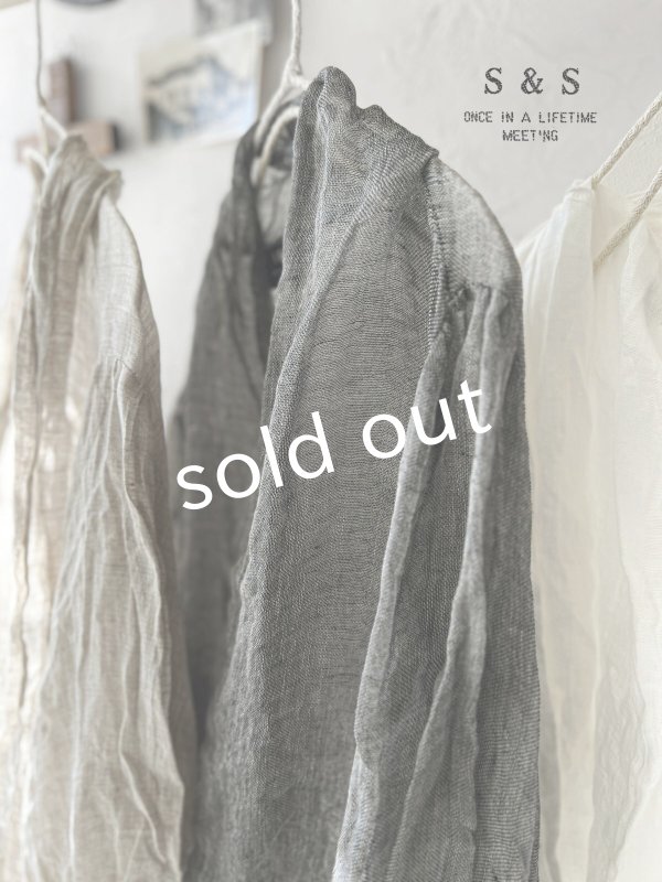 画像7: shizuka's/リネンガーゼのパフ袖ジレ・黒 (7)