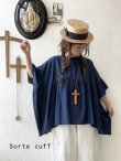 画像1: sorte cuff／インディゴフレアプルオーバー (1)