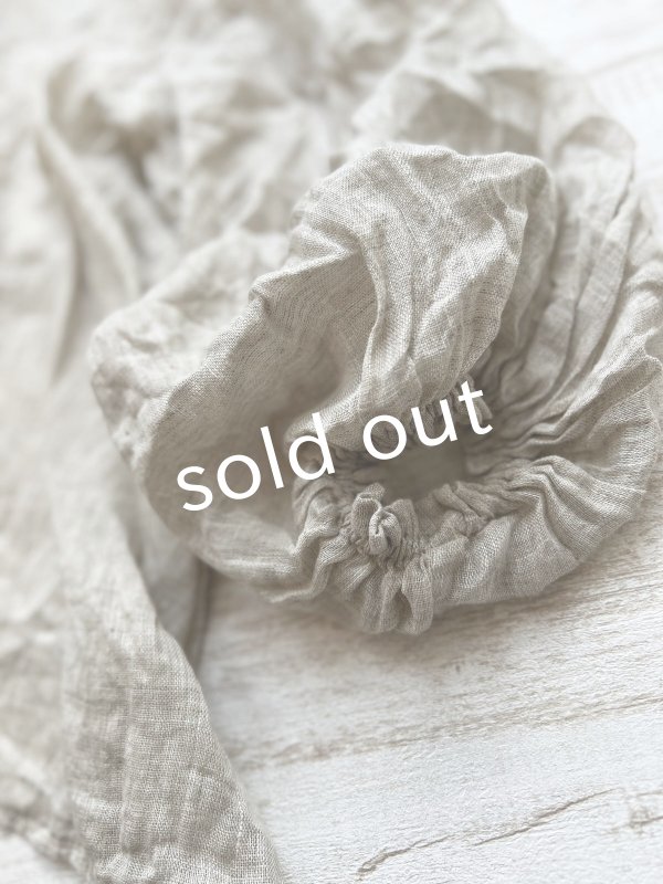 画像3: shizuka's/リネンガーゼのパフ袖ジレ・生成り (3)