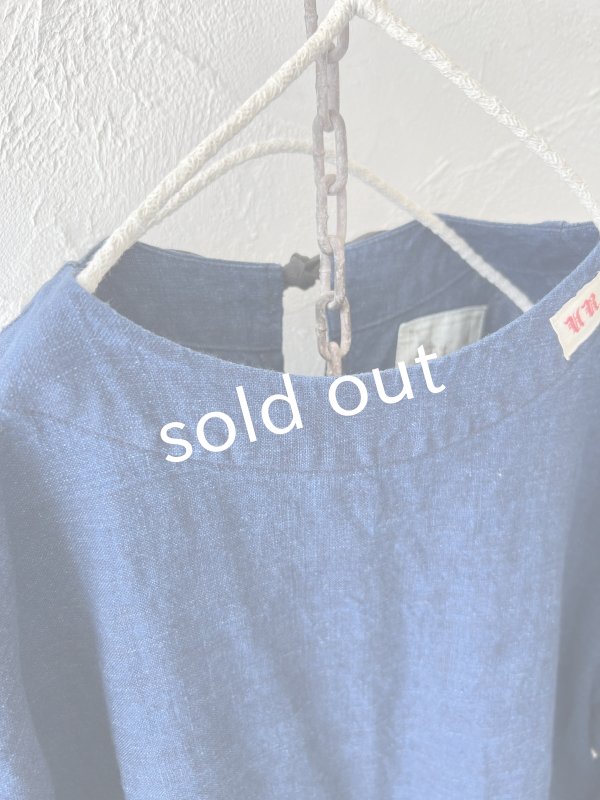 画像6: MARCHE' DE SOEUR／ギャザーワンピース・インディゴ染め (6)