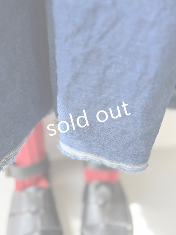 画像8: MARCHE' DE SOEUR／ギャザーワンピース・インディゴ染め (8)