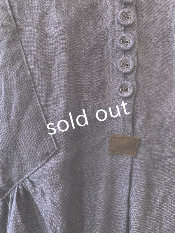 画像6: HALLELUJAH／1890's Bourgeron 羊飼いシャツワンピース・purple (6)