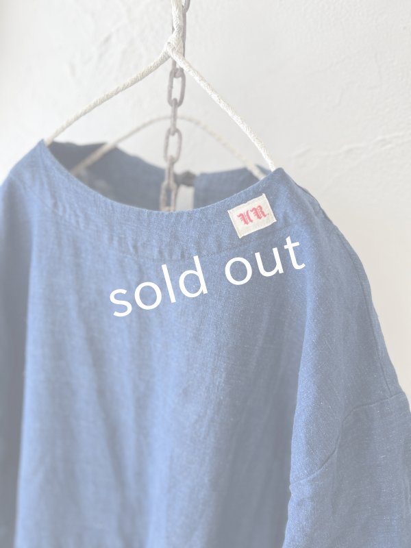 画像4: MARCHE' DE SOEUR／ギャザーワンピース・インディゴ染め (4)