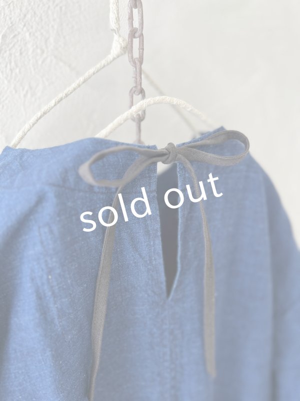 画像12: MARCHE' DE SOEUR／ギャザーワンピース・インディゴ染め (12)