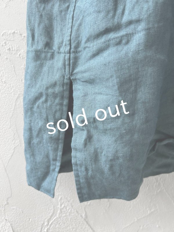 画像6: HALLELUJAH/1890's Bourgeron 羊飼いシャツワンピース・turquoise (6)