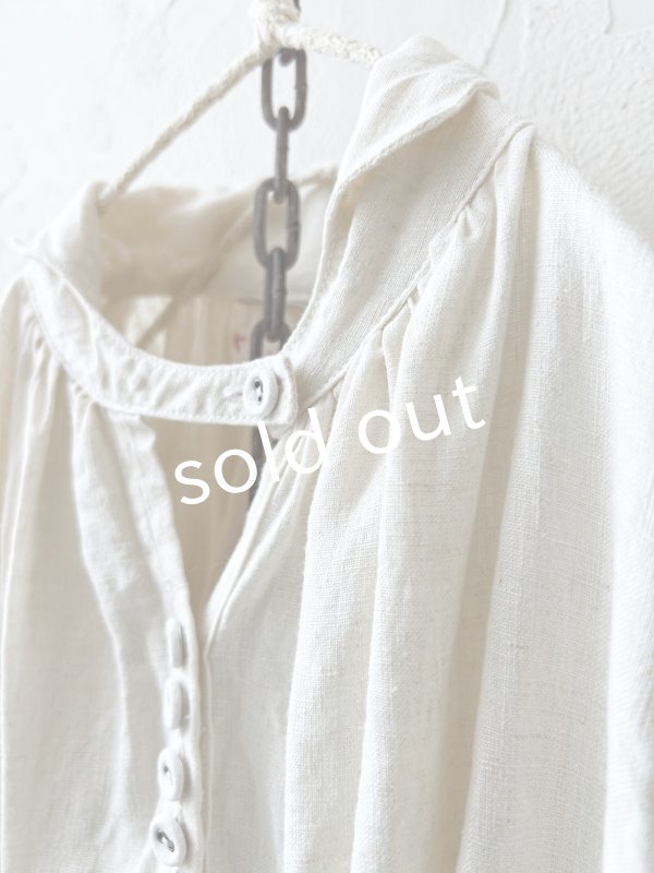 画像5: HALLELUJAH／1890's Bourgeron 羊飼いシャツワンピース・off-white (5)