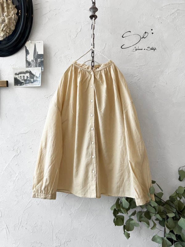 画像5: SO／フリル襟ブラウス・アプリコットベージュ (5)