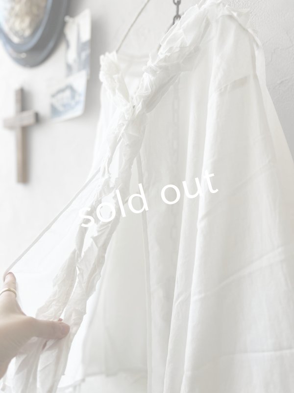 画像12: SO／カーブフリルブラウス・アプリコットベージュ (12)