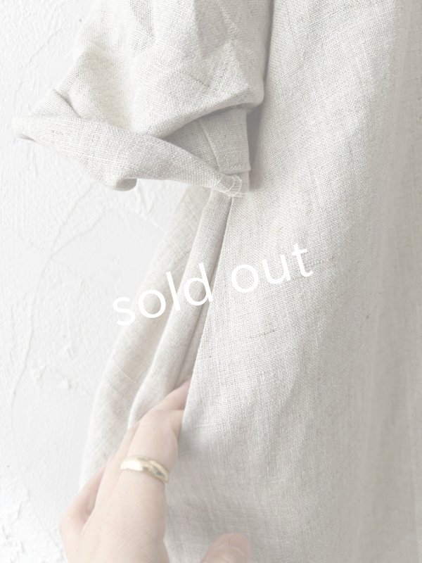 画像8: MARCHE' DE SOEUR／Ａラインフードワンピース・生成り (8)