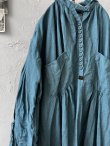 画像4: HALLELUJAH/1890's Bourgeron 羊飼いシャツワンピース・turquoise (4)