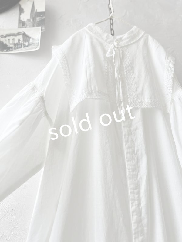 画像8: SO／ティペット付きギャザーワンピース・オフ (8)